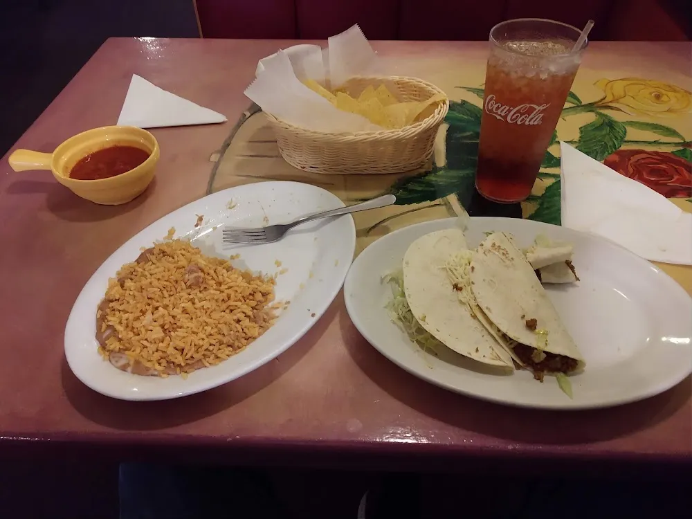 Soft Shell Tacos with Rice and Beans